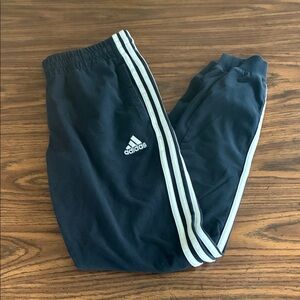 21:02 Adidas Navy Joggers with White Stripes